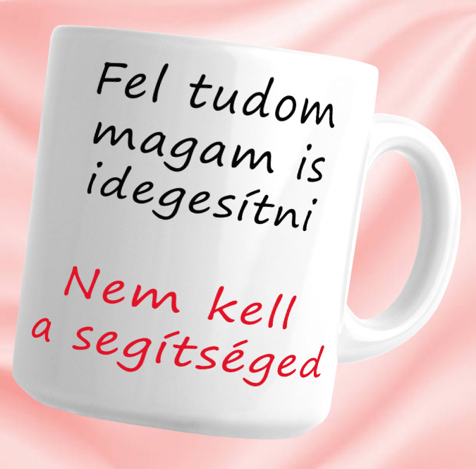 Nem kell a segítsé - Bögre